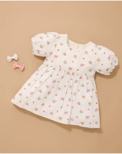 Purebaby - Linen Blend Dress-Kids-Babies