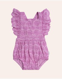 Huxbaby - Frilly Broderie Playsuit - Babies