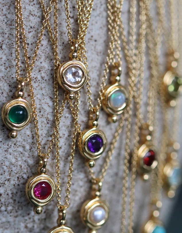 Ottoman Hands - April Birthstone Pendant Necklace