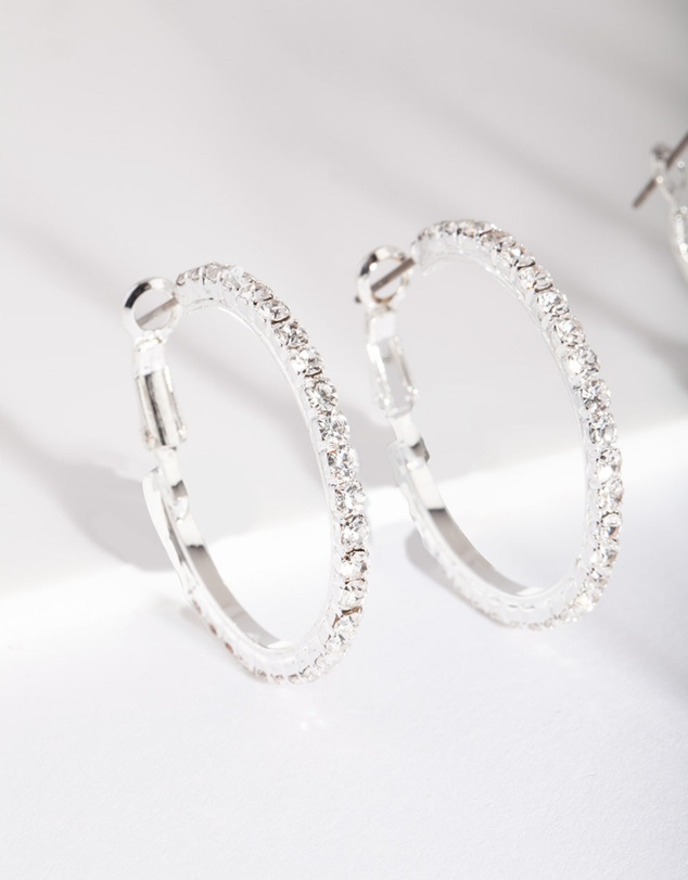 Lovisa - Silver Diamante Multi Hoop Earring Pack