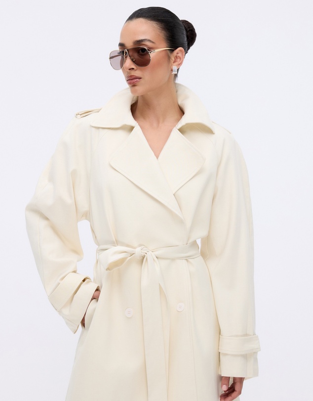 Revibe - Repaired Minima Esenciales Isra Cotton Twill Trench Coat - AU 6