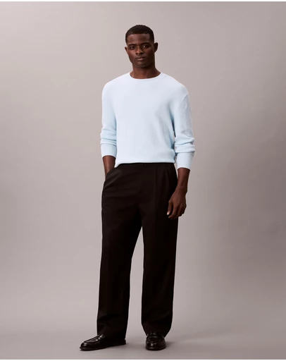 Calvin Klein - Cotton Textured Classic Crewneck Jumper