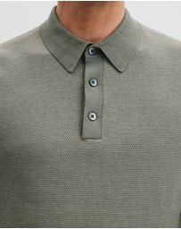 Country Road - Cotton Blend Silk Textured Knit Polo