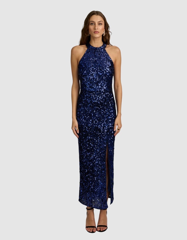 Romance by Honey and Beau - Marionne High Neck Maxi Dress