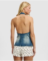 Cotton On - Juno Denim Halter Top