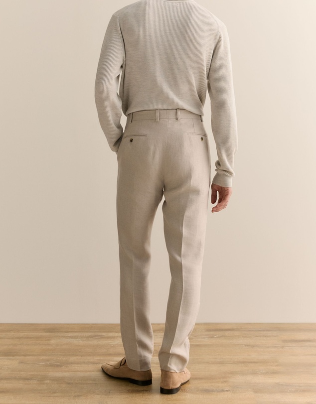 Trenery - Regular Fit Belgian Linen Pant in Flax