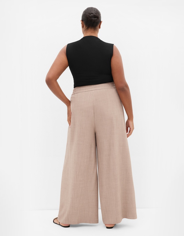 City Chic - Plus size Luci Wide Leg Pant - latte