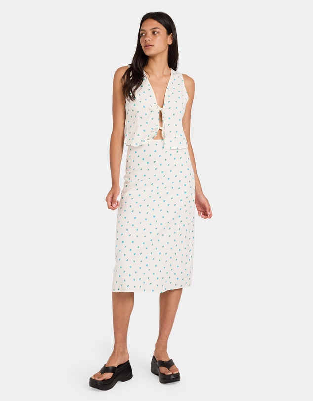 RVCA - Womens Rose Bud Annika Midi Skirt