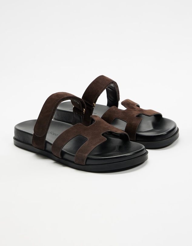 Atmos&Here - Sienna Suede Chunky Leather Sandals