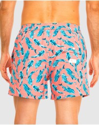 Tolu Australia - Orange Boardshorts with Whale Sharks