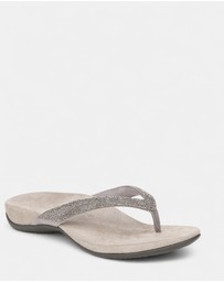 Vionic - Dillon Shine Toe Post Sandal - Stormy
