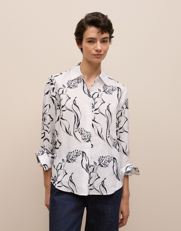 Trenery - Iluna Linen Shirt in Marshmallow