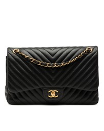 Pre-Loved by Azura Reborn - Pre-Loved Jumbo Classic Chevron Lambskin Double Flap