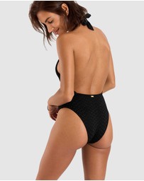 Banana Moon - Encanto Caititu Plunge Neck Backless Halter One-Piece Swimsuit