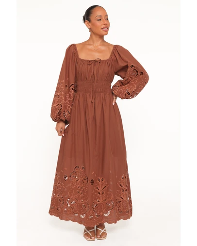 Petal & Pup - Mirren Midi Dress - Chocolate Brown