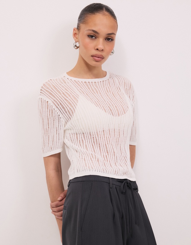 Calli - Boston High Neck Knit Top