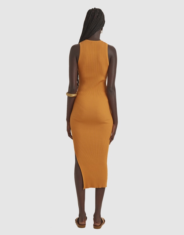 Zerafima - Grasslands Rib Halter Dress