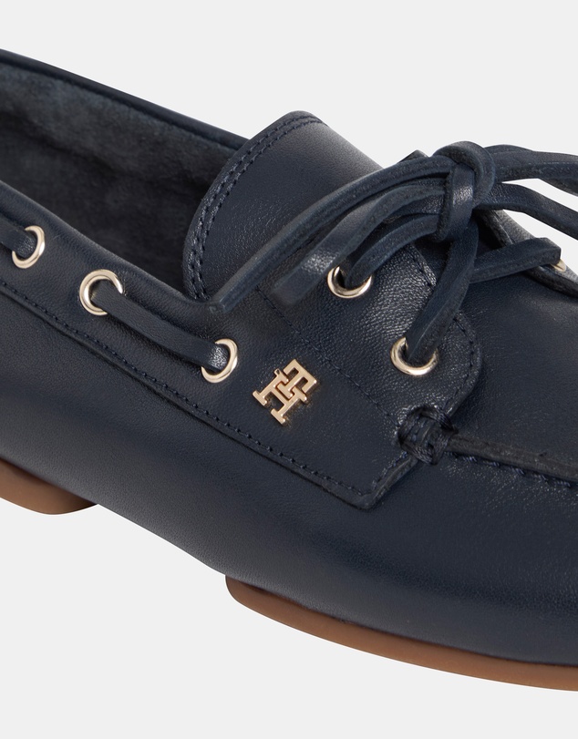 Tommy Hilfiger - TH Sleek Leather Boat Shoes - Women's