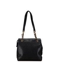 Pre-Loved by Azura Reborn - Pre-Loved chanel Tote Handbag with Chain-Accented Straps and Interior Pockets