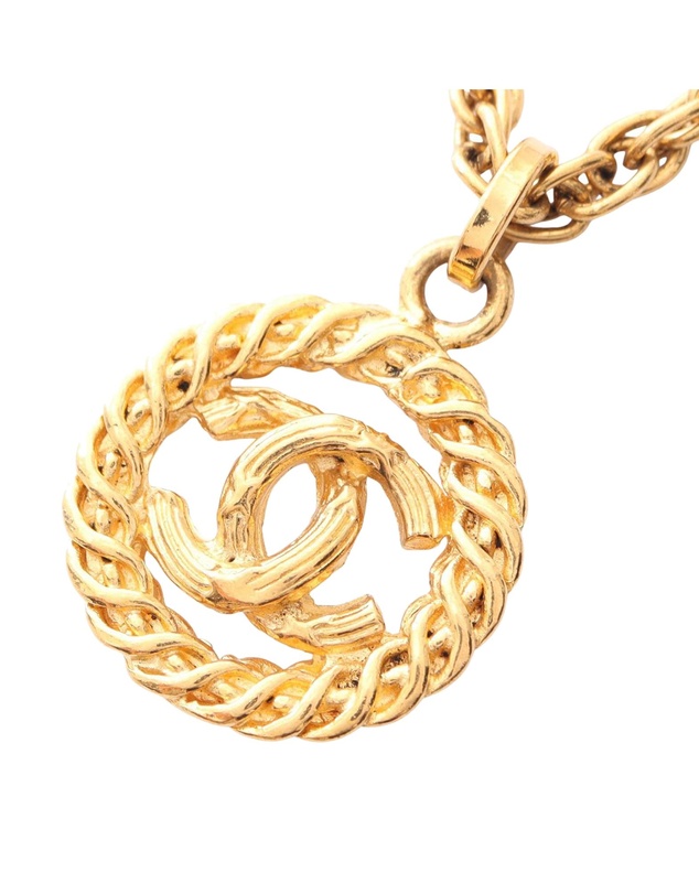 Pre-Loved by Azura Reborn - Pre-Loved CC Gold Plated Round Pendant Necklace