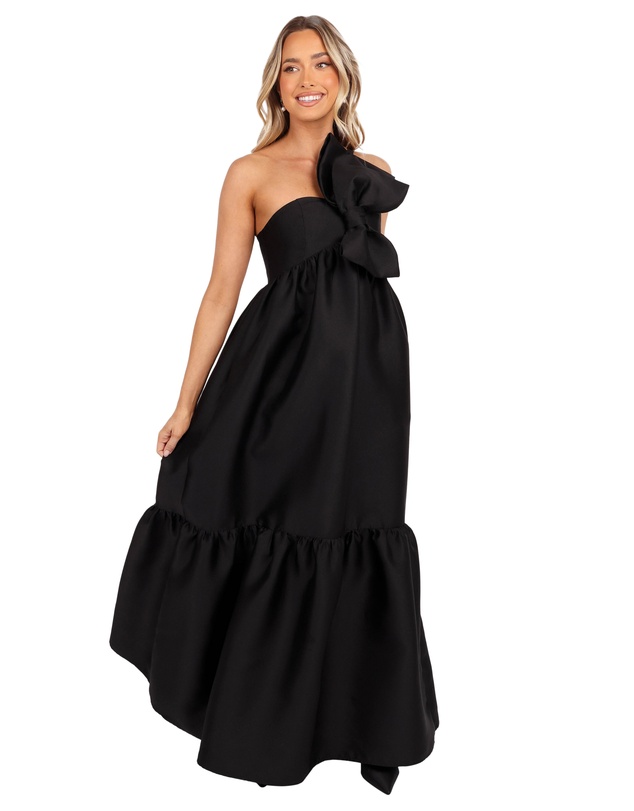 Petal & Pup - Betina Bow Front Maxi Dress - Black