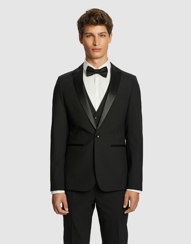 yd. - Seville Slim Fit Tuxedo Wool Blend Suit Jacket