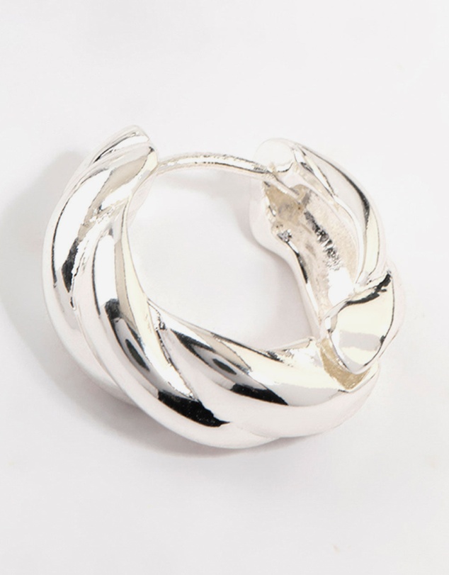Lovisa - Silver Plated Twisted Hoop Earrings