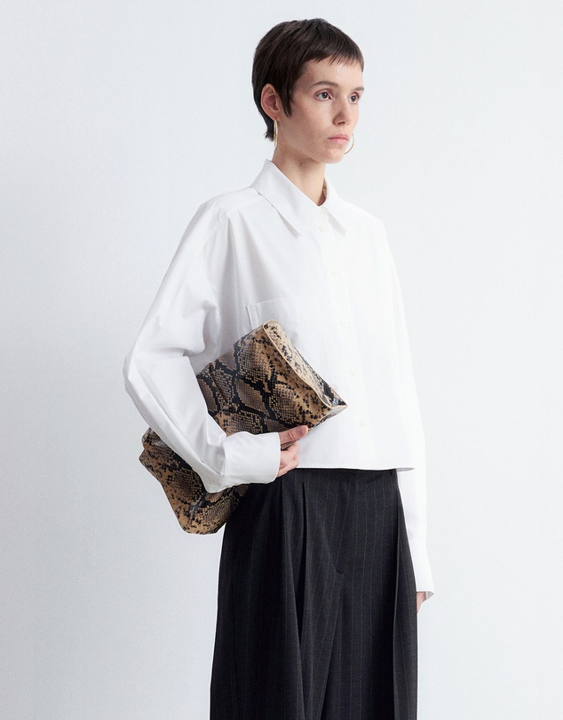 & Other Stories - Cropped Oversized Cotton Shirt