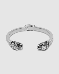 Nialaya Jewellery - Men's Adorned Panther Bangle