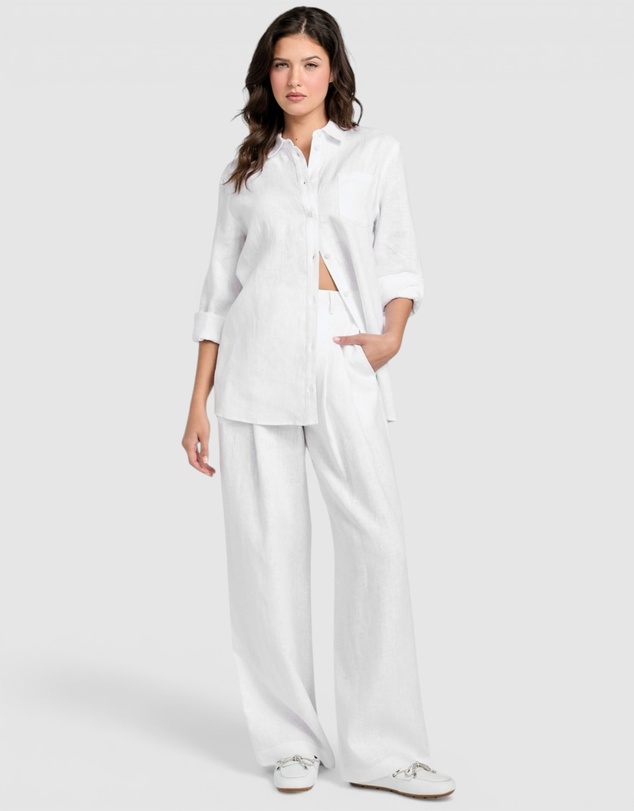 GUESS - Eco Jenny Wide Leg Linen Pants