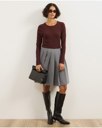 Atmos&Here - Elspeth Pleated Knee Length Skirt