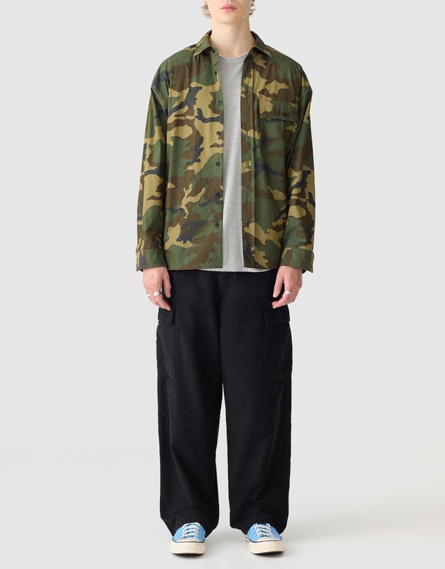 Bassike - Drop Shoulder Camo Shirt