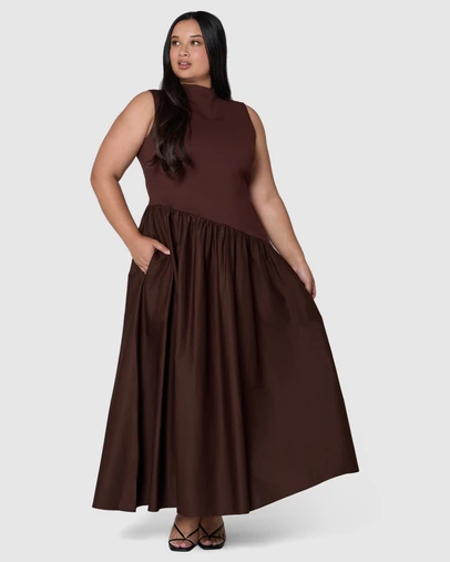 Sunday In The City - Steel Rose Maxi Dress
