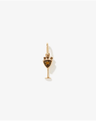 Michael Hill - Smokey Quartz Espresso Martini Cocktail Pendant in 18 Karat Gold Vermeil