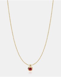 Ania Haie - Ania Haie Gold Crimson Solitaire Necklace