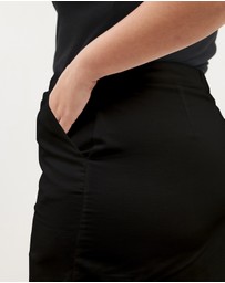 Atmos&Here Curvy - Elsa Linen Blend Mini Skirt