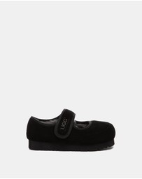 EVERAU - Australian Shepherd Ugg Millie Kids Cow Suede Upper Loafer Oxfords Flats