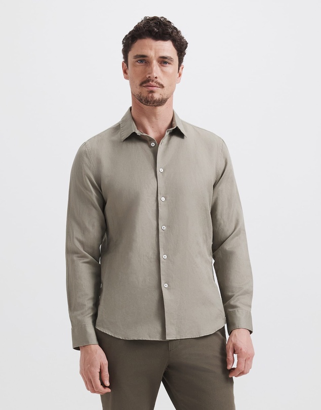 SABA - Reeves Long Sleeve Classic Linen Cotton Shirt