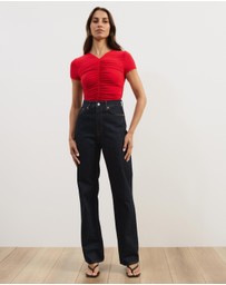 Atmos&Here - Delilah Gathered Mesh Top
