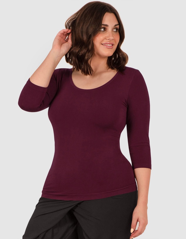 B Free Intimate Apparel - Bamboo 3/4 Sleeve Top