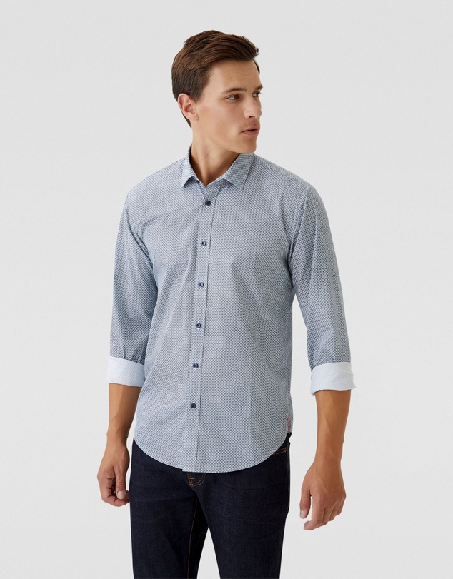 Oxford - Kenton Printed Cotton Shirt