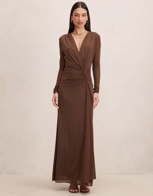 Forever New - Amara Draped Mesh Maxi Dress