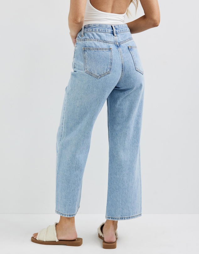 Dazie - Street Style Straight Leg Denim Jeans