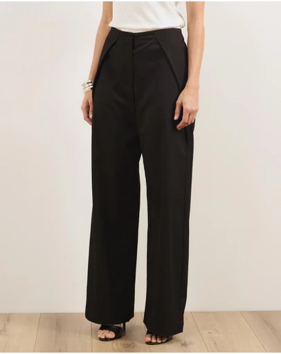 Atmos&Here - Olivia Pleated Wide Leg Tailored Pants