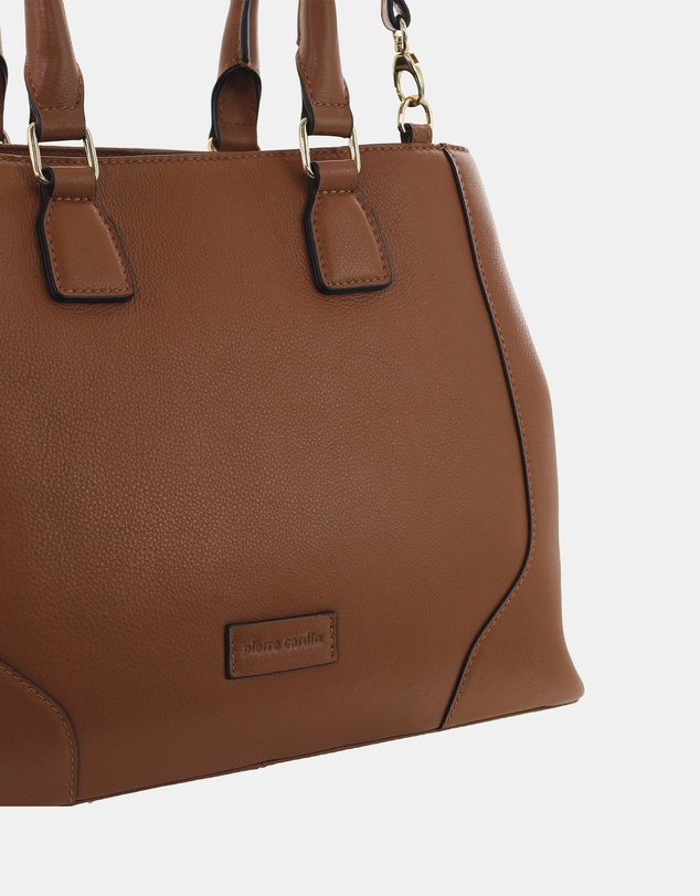 Pierre Cardin - Pierre Cardin Ladies Leather Tote with Detachable Strap