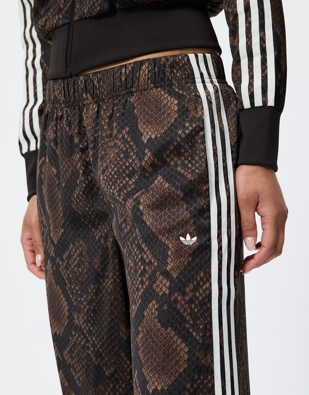 adidas Originals - Satin Snake Print Wide Leg Track Pants - ICONIC EXCLUSIVE