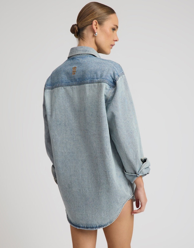 ONE TEASPOON - Saint Tropez Everyday Denim Shacket - Hendrixe Blue