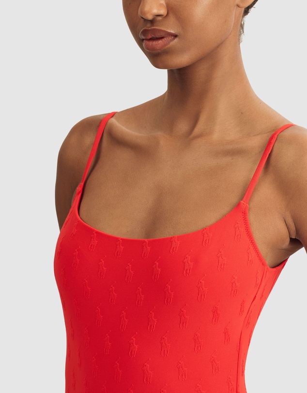 Polo Ralph Lauren - Logo Jacquard Kennedy Low Back Swimsuit