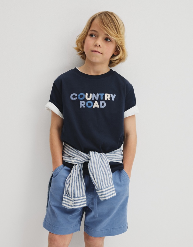 Country Road - Australian Cotton Short Sleeve Boucle T-shirt
