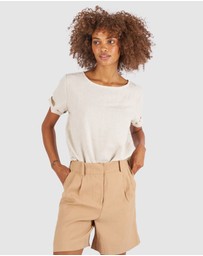 CAMIXA - Teena Linen T-shirt Top